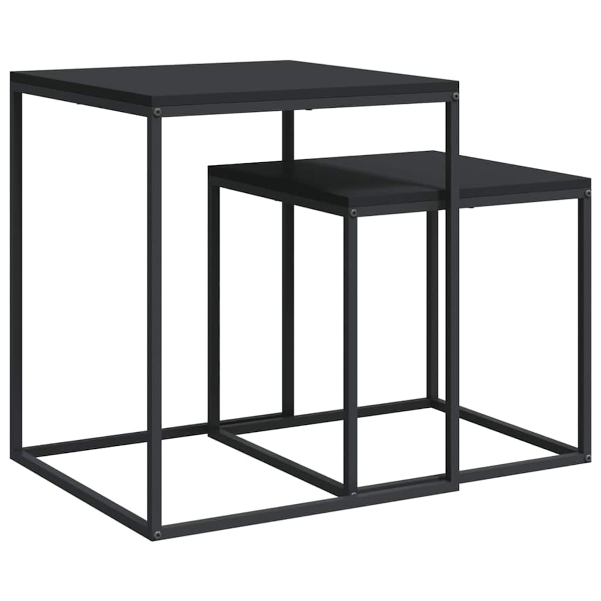 vidaXL Zestaw stolików kawowych, 2 szt., materiał drewnopochodny/metal