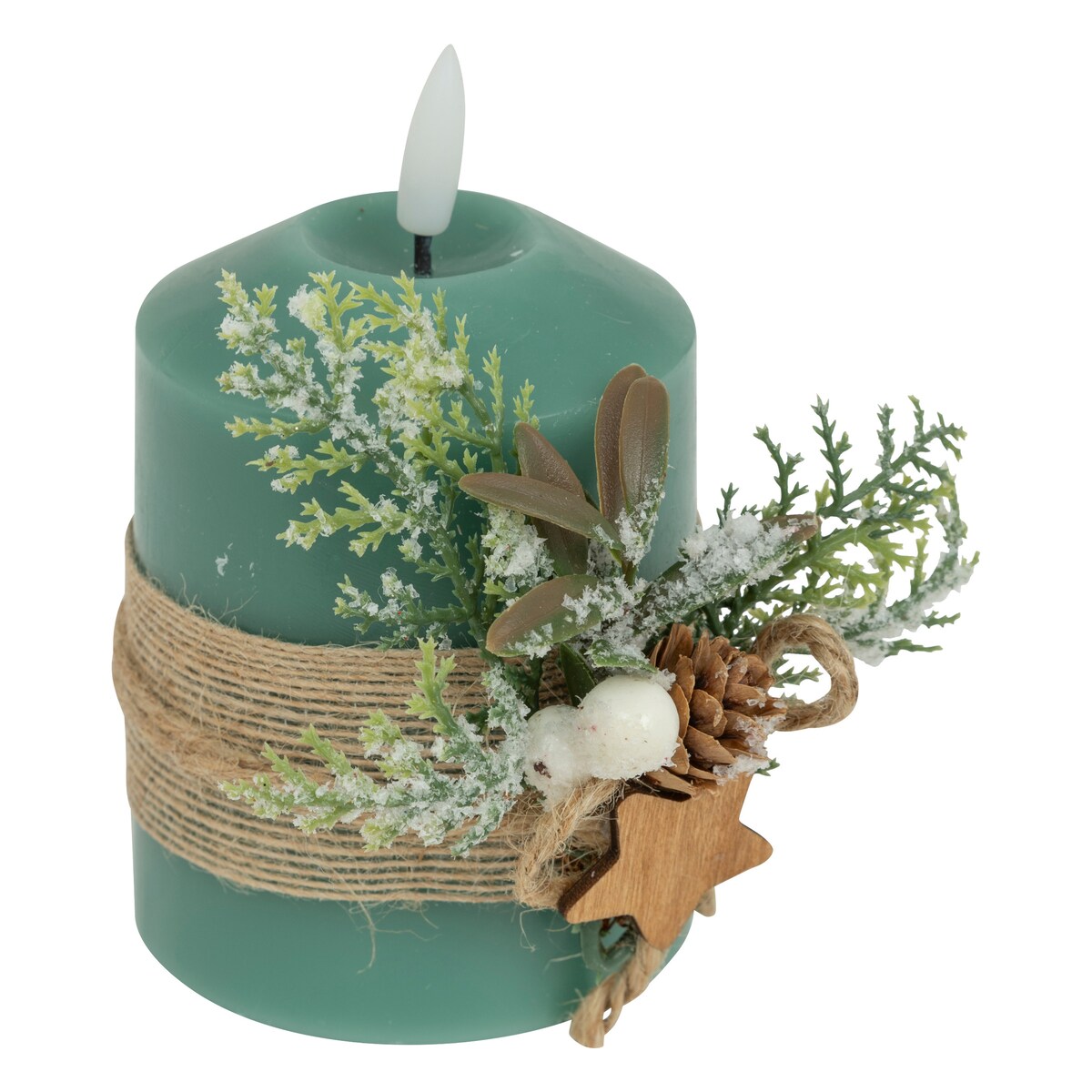 Ozdobna świeca parafinowa LED, 10 cm