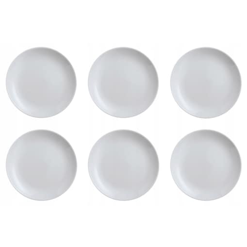 6x TALERZ PŁYTKI OBIADOWY szary 25cm LUMINARC diwali talerze na jedzenie