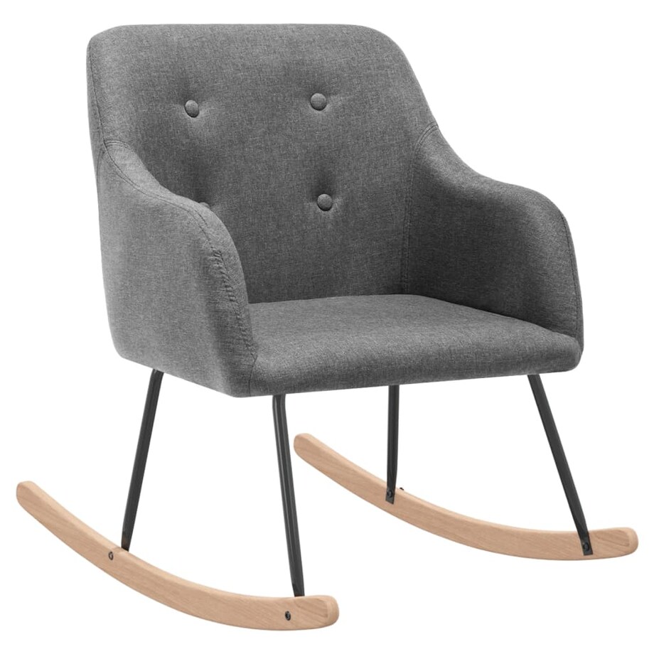 vidaXL Fotel bujany, jasnoszary, tapicerowany tkaniną