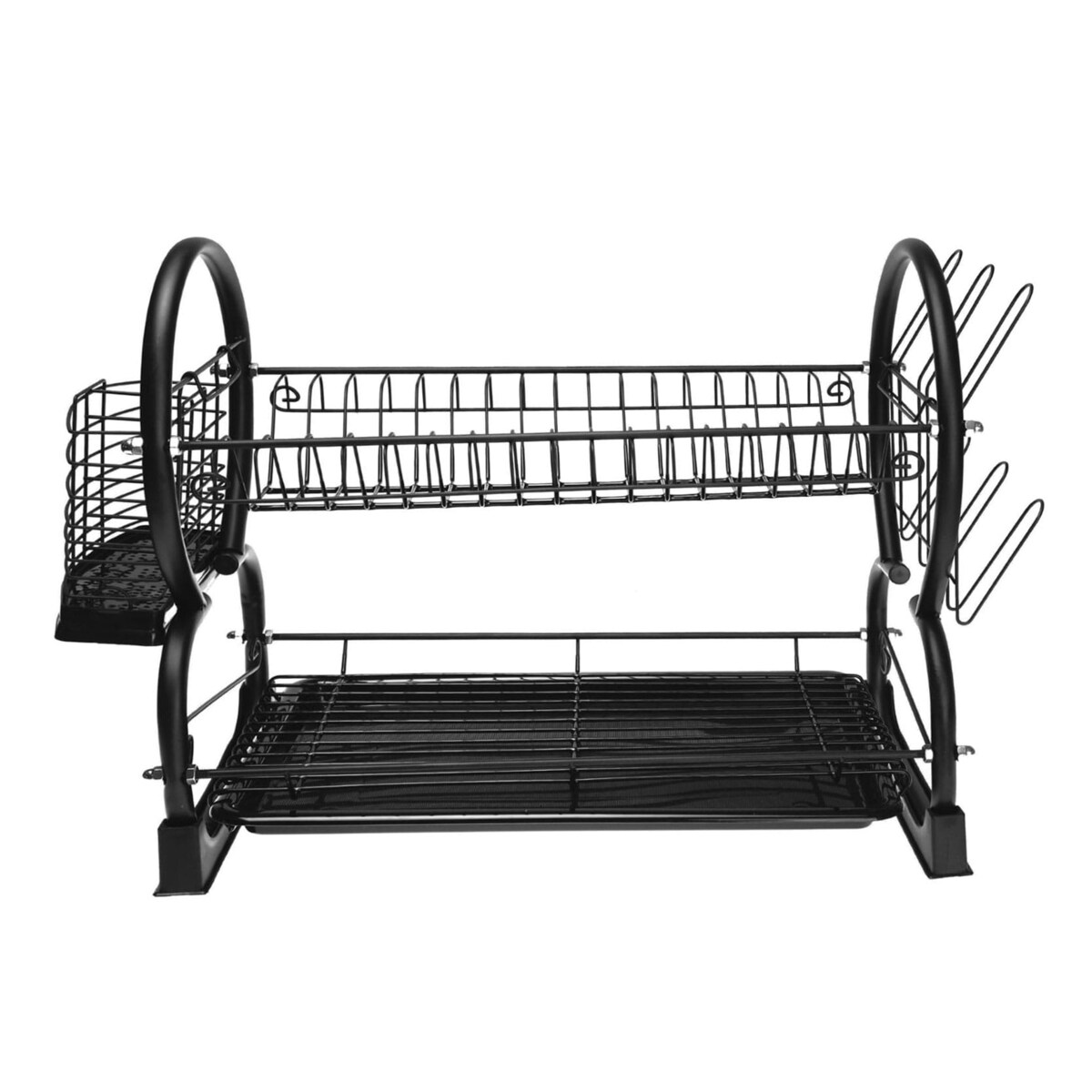 Suszarka do naczyń dwupoziomowa czarna 56x25x38cm KINGHOFF