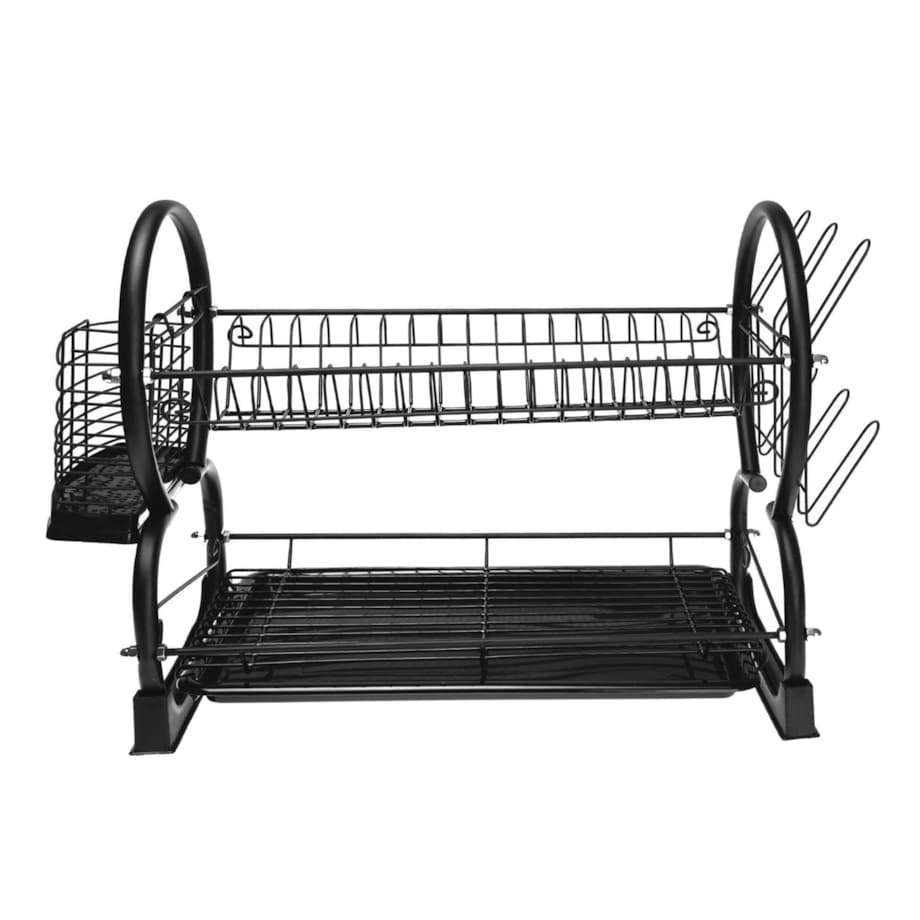 Suszarka do naczyń dwupoziomowa czarna 56x25x38cm KINGHOFF