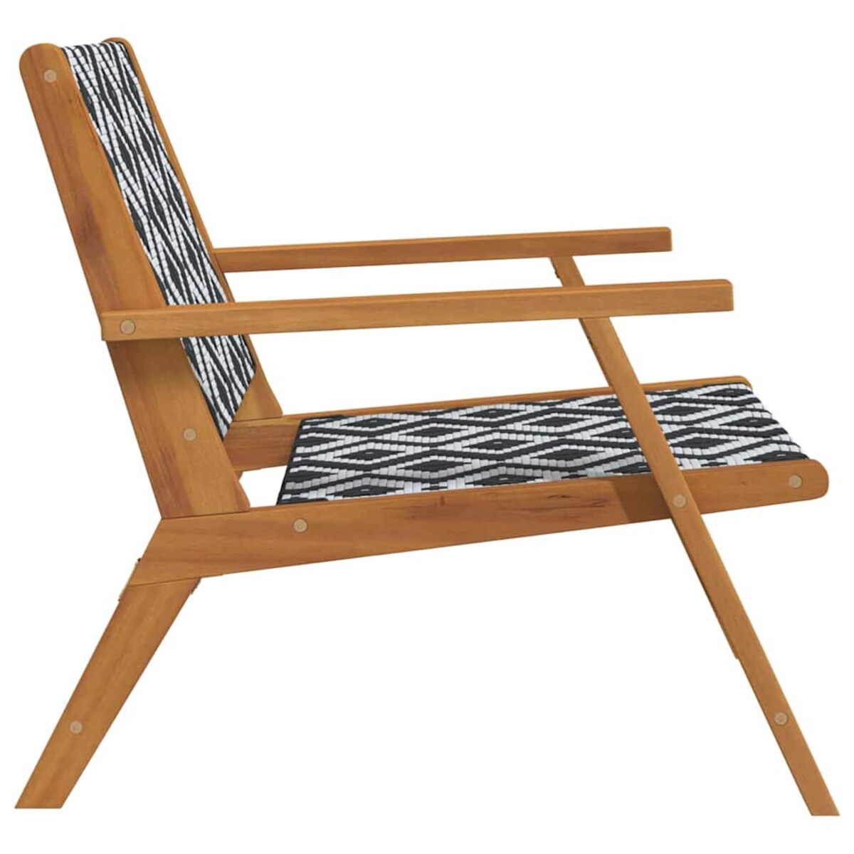 vidaXL Meble ogrodowe 2 pcs Biały 67 x 78 x 73cm Lite drewno akacjowe