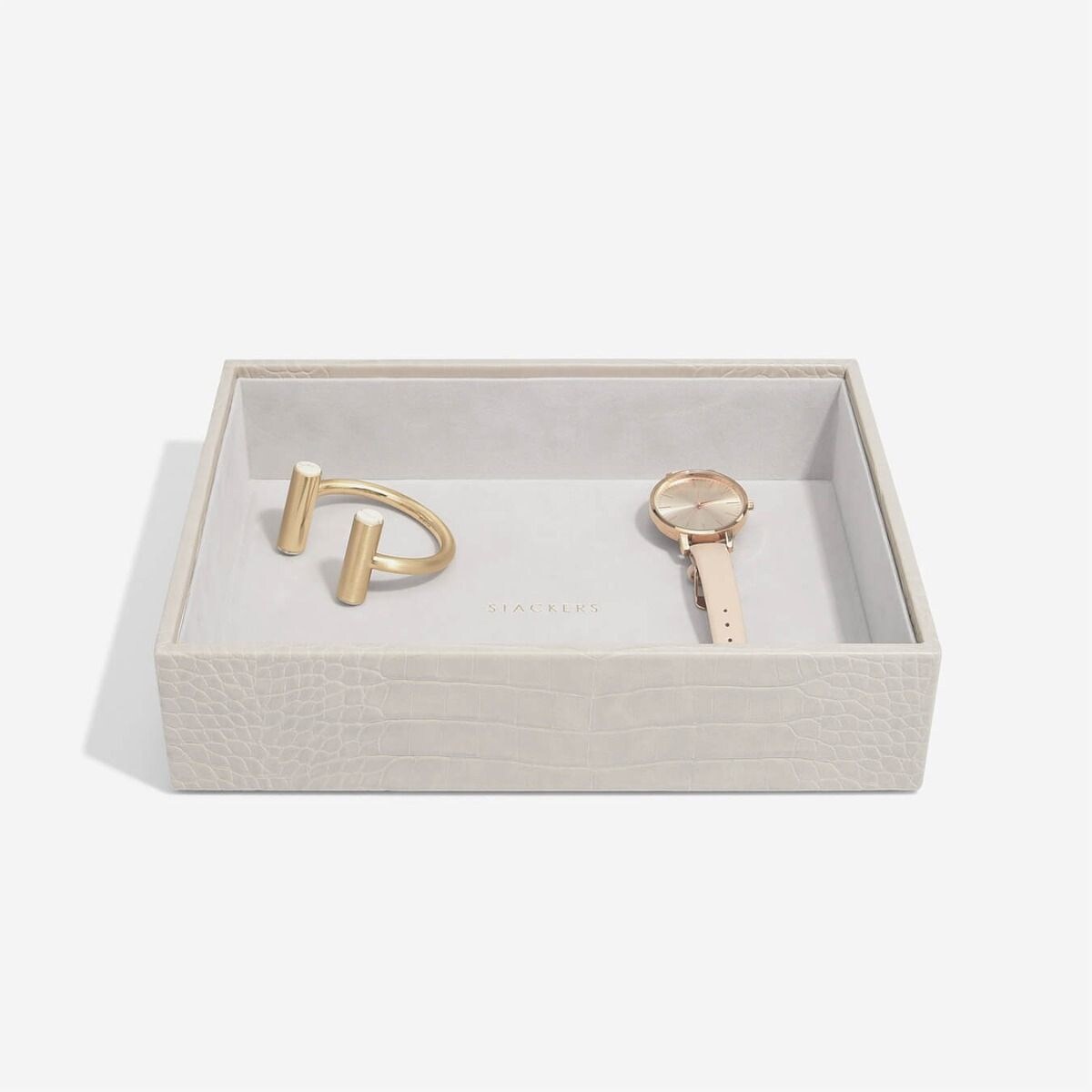 Szkatułka na biżuterię Stackers Croc open classic putty