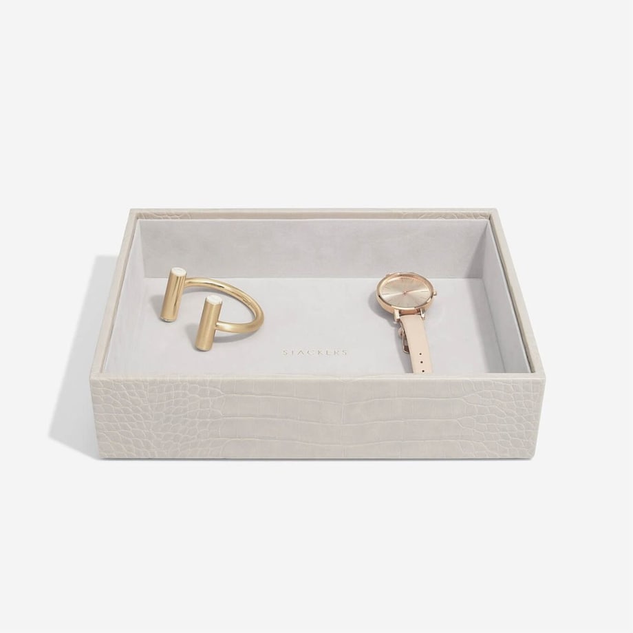 Szkatułka na biżuterię Stackers Croc open classic putty