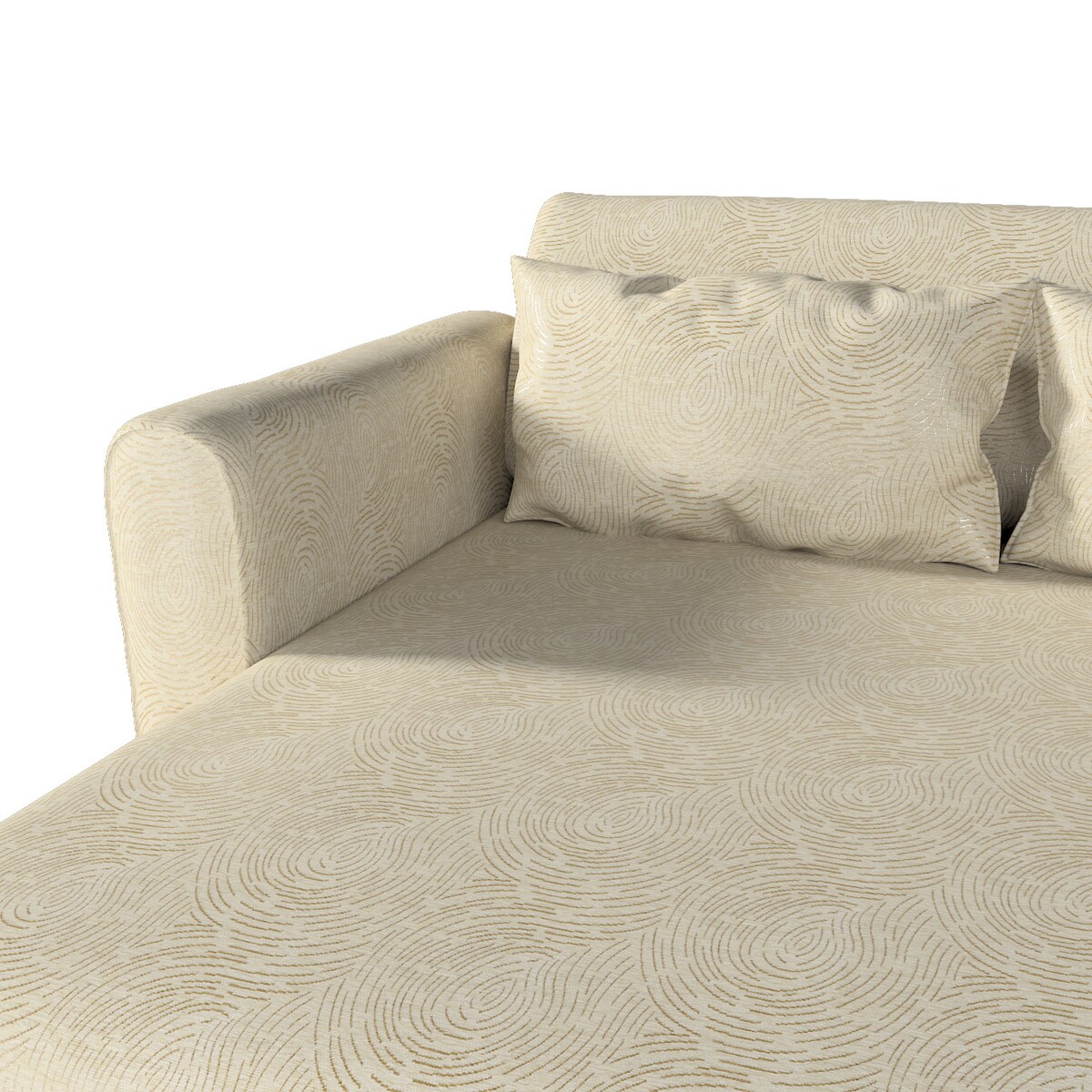 Pokrowiec na fotel Mysinge, beżowo-złoty wzór, fotel Mysinge, Living II