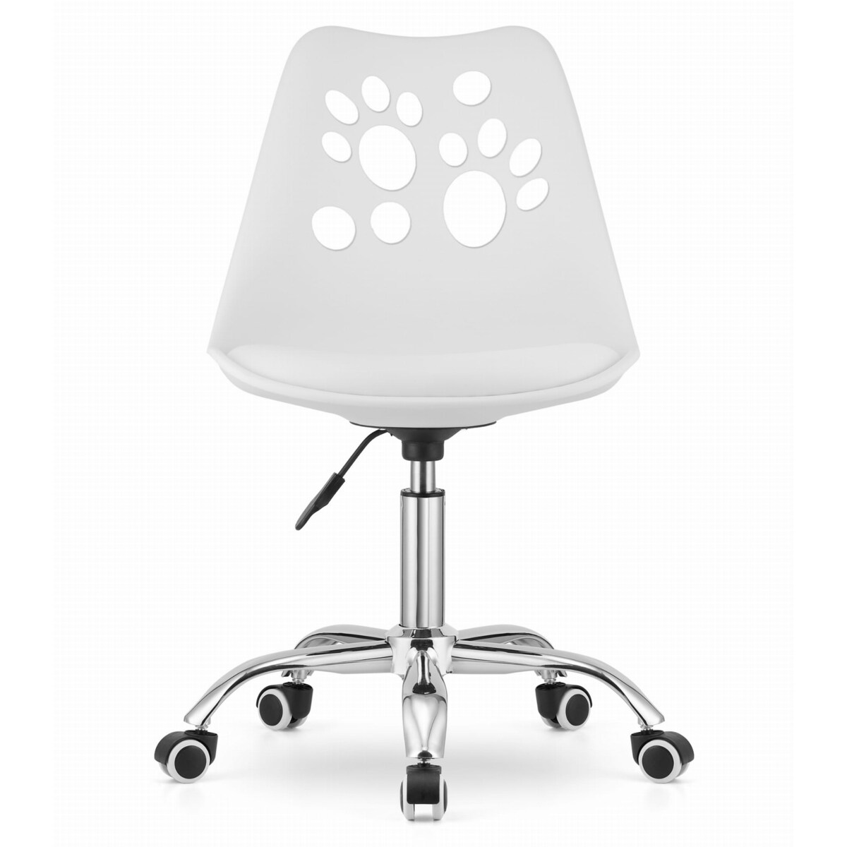 Krzesło Do Jadalni Kuchni Salonu Obrotowe Print - Białe