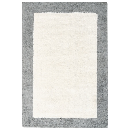 Dywanik łazienkowy KABRI Szary/beżowy 60 x 90 cm Bawełna