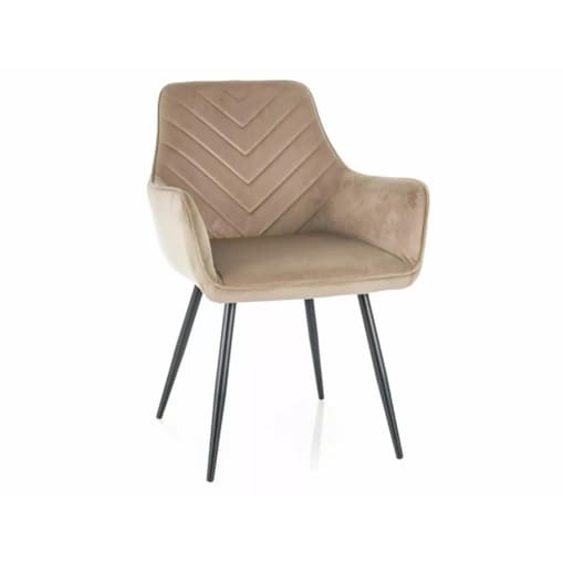Krzesło tapicerowane FIG VELVET beżowe