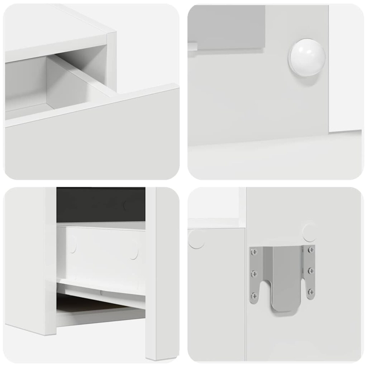 vidaXL Toaletka Biały 83 x 40 x 70 cm Materiał drewnopochodny