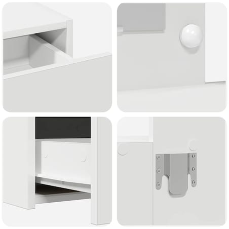 vidaXL Toaletka Biały 83 x 40 x 70 cm Materiał drewnopochodny