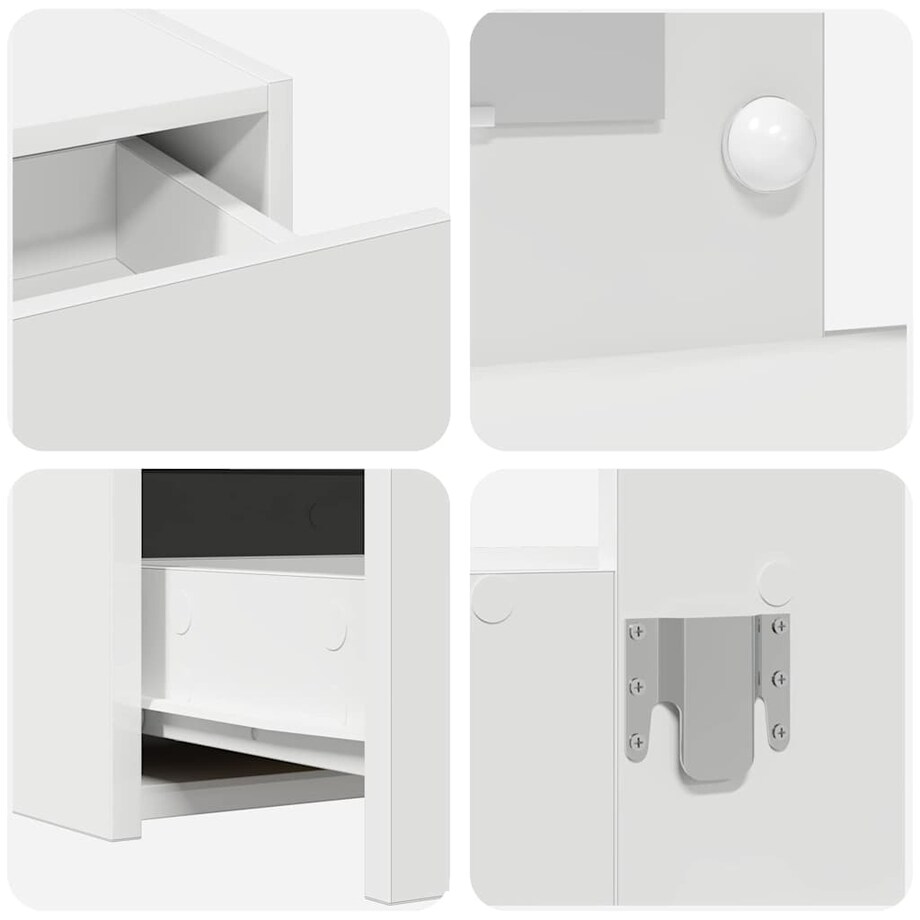 vidaXL Toaletka Biały 83 x 40 x 70 cm Materiał drewnopochodny