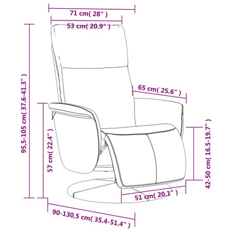 vidaXL Rozkładany fotel z podnóżkiem, czarny, sztuczna skóra