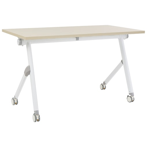 Składane biurko BENDI Jasnobrązowy 120 cm 60 cm z kółkami