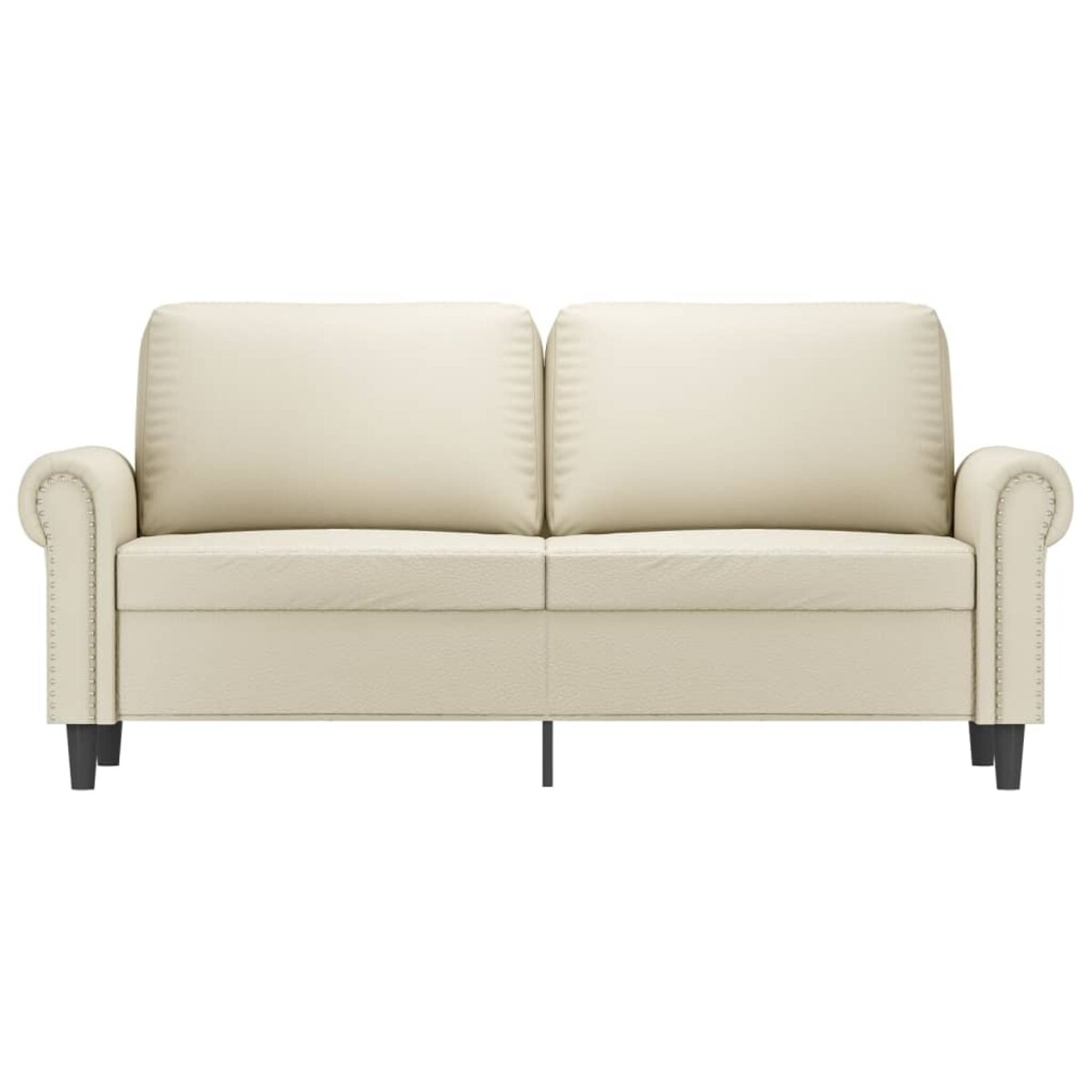 vidaXL 2-osobowa sofa, kremowy, 140 cm, sztuczna skóra