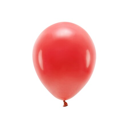Balony Eco 30cm pastelowe, czerwony (1 op. / 10 szt.)