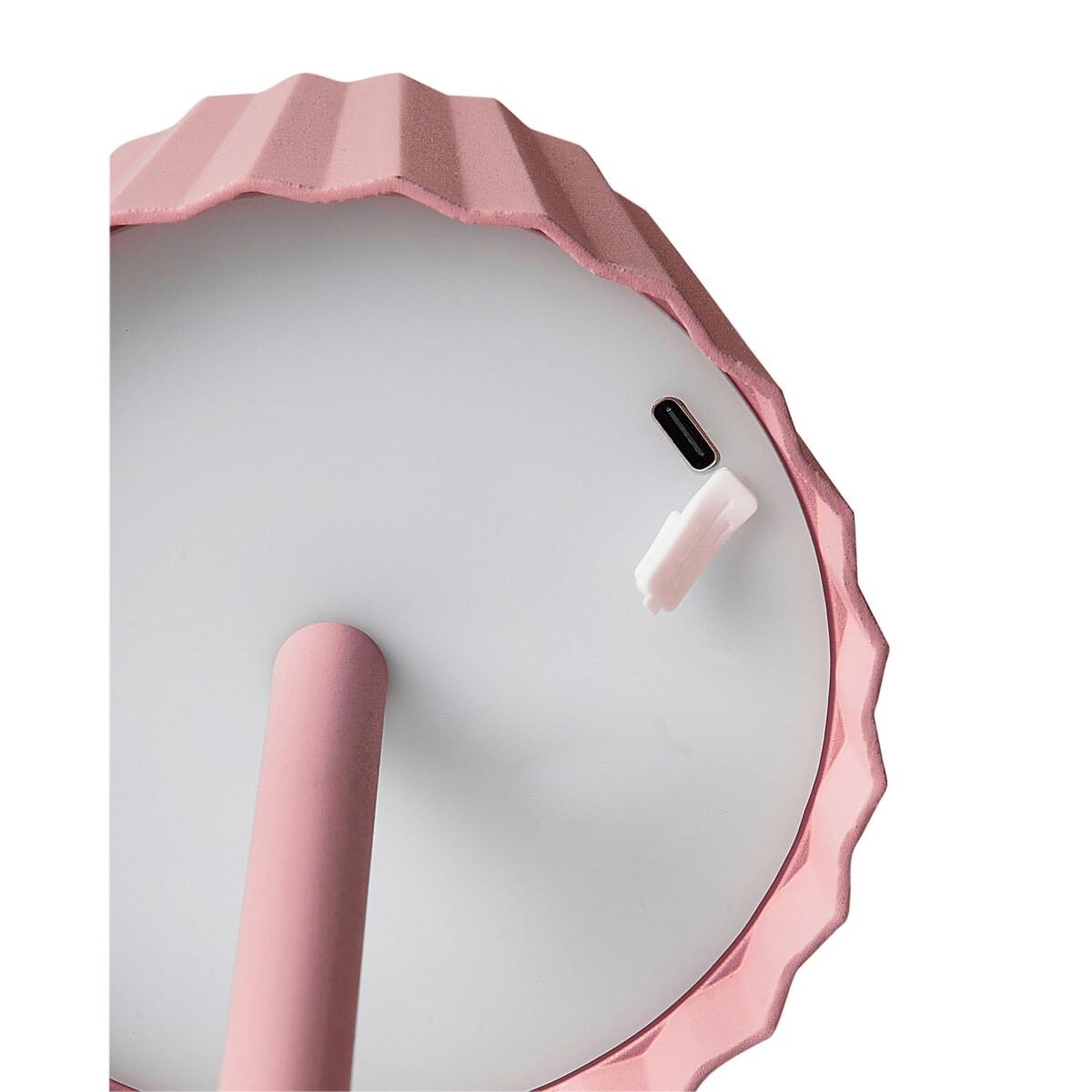 Lampa stołowa metalowa pastelowy róż POMBEIRO