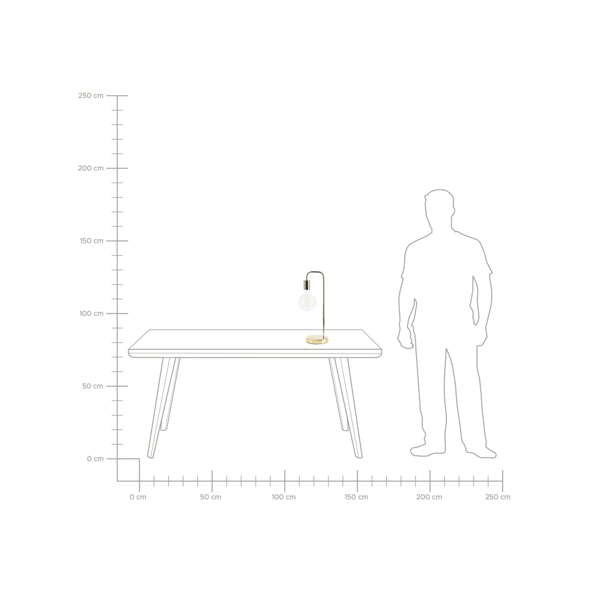 Lampa stołowa metalowa złota SAVENA