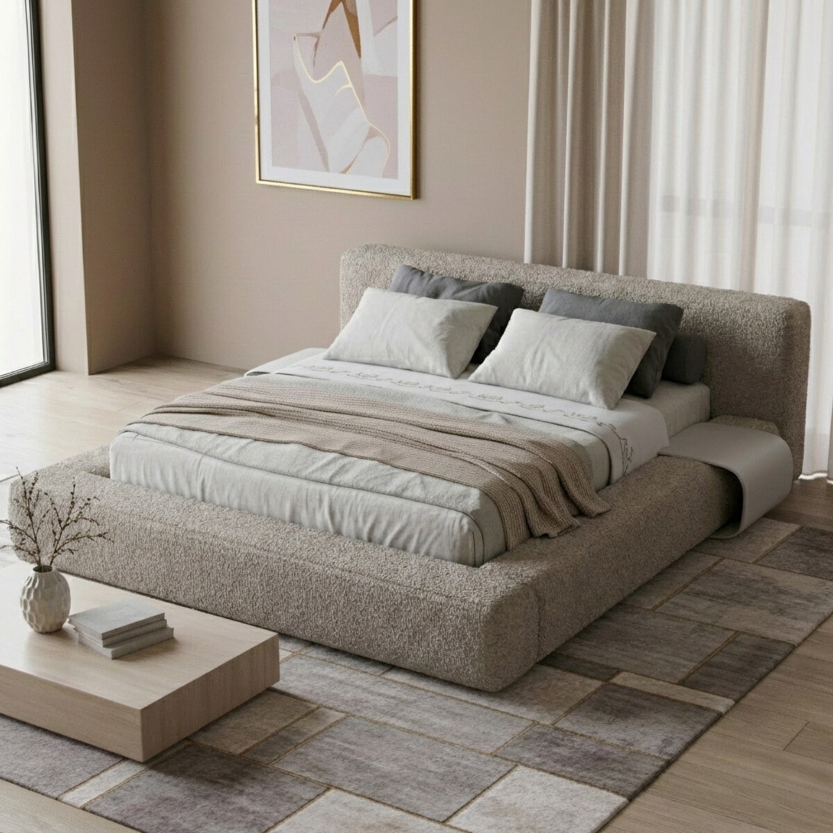 Łóżko Tapicerowane Imperio 140X200 Stelaż Pojemnik Na Pościel Loop 06