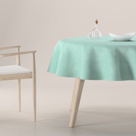 Obrus okrągły, mięta, Crema