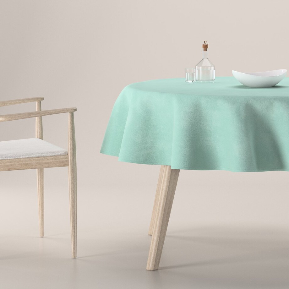 Obrus okrągły, mięta, Crema