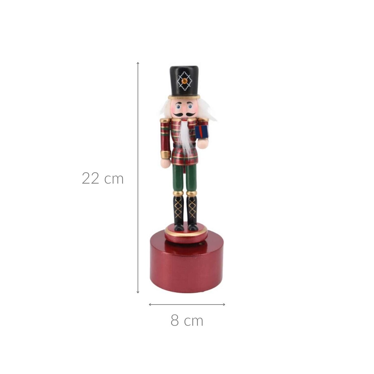 Dziadek do orzechów z pozytywką, 22 cm