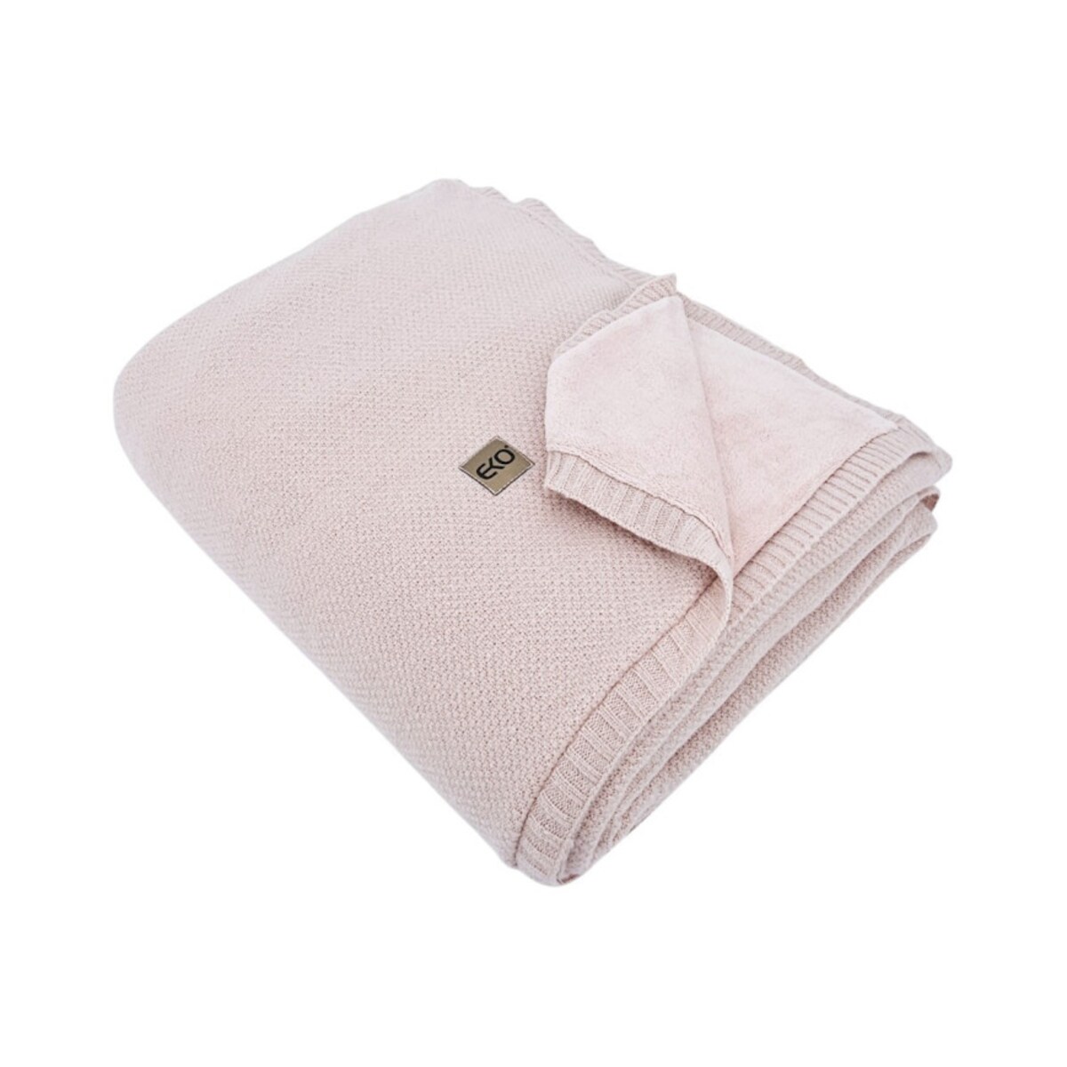 Koc dzianinowy z podszyciem futerkowym 150x200 cm – MILANO DUO ROSE PINK