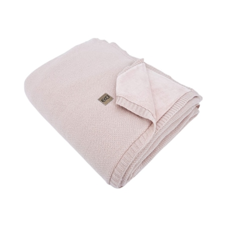 Koc dzianinowy z podszyciem futerkowym 150x200 cm – MILANO DUO ROSE PINK