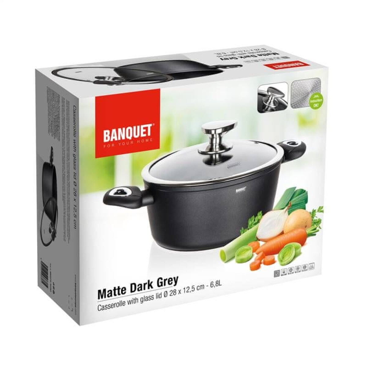 GARNEK aluminiowy 6,2L do gotowania obiadu rosołu jedzenia na prezent BOX