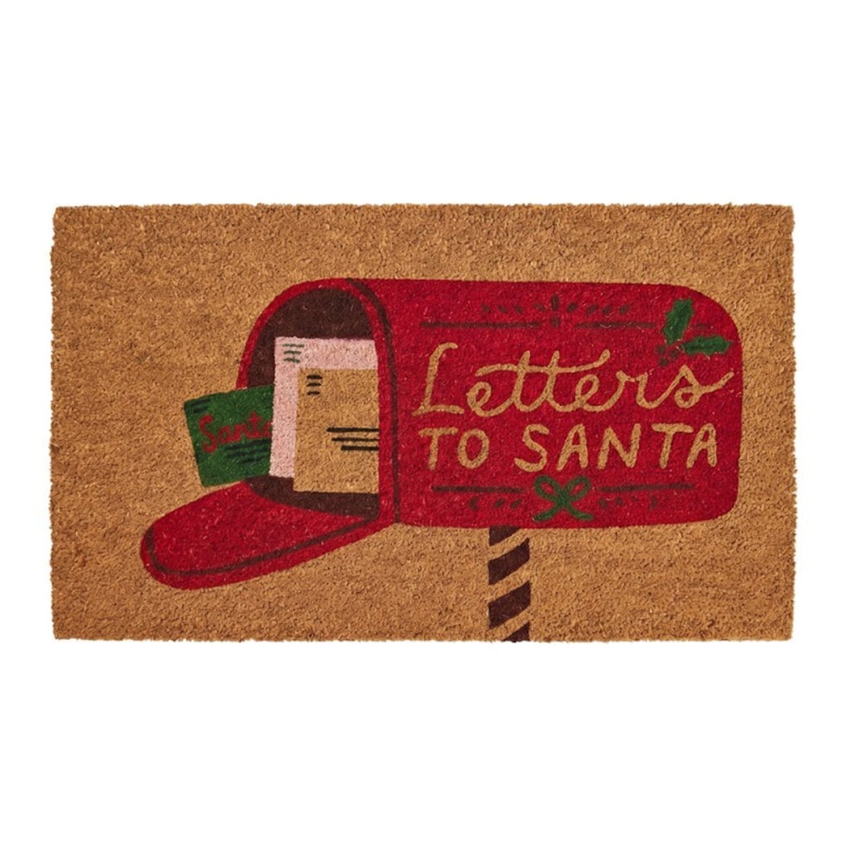 Wycieraczka wejściowa, kokosowa, Letters to Santa, 45x75 cm