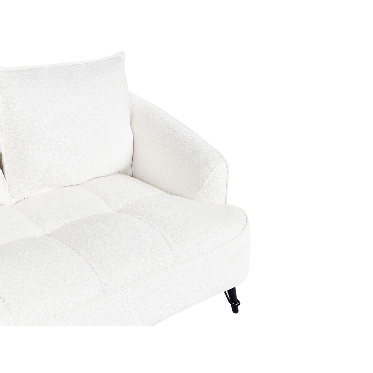 Sofa dwuosobowa boucle biała HOBRO