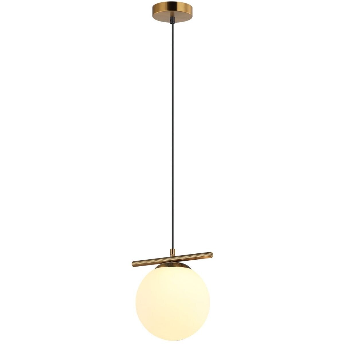 Lampa wisząca Merseta PND-463321L-BRO+W Italux kula ball antyczny brąz