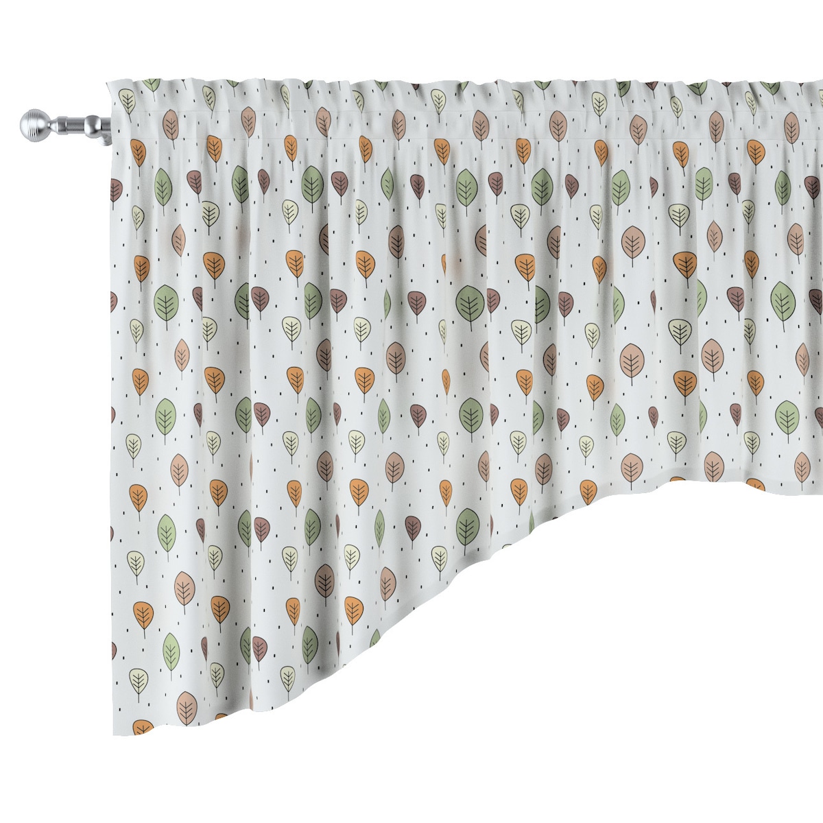 Lambrekin łuk 150x75 ecru-brązowy