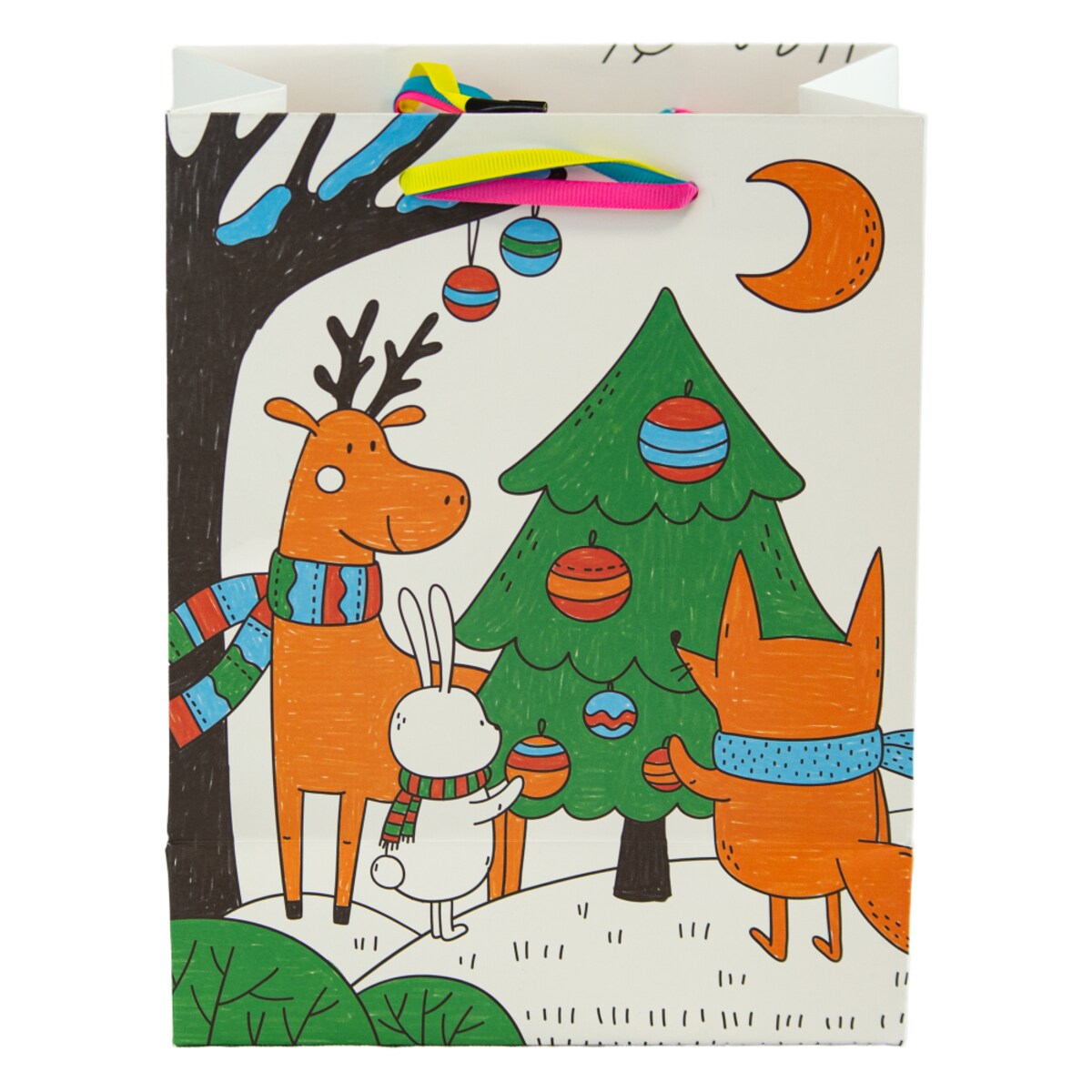 Torebka Prezentowa Na Prezent Do Kolorowania Dla Dzieci 32X26X10 Cm Ubieranie Choinki