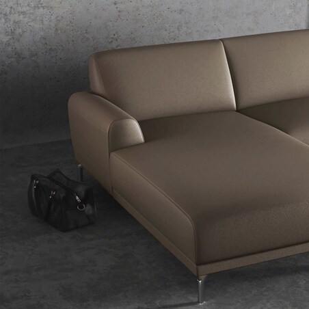 Sofa narożna Puzo brązowa