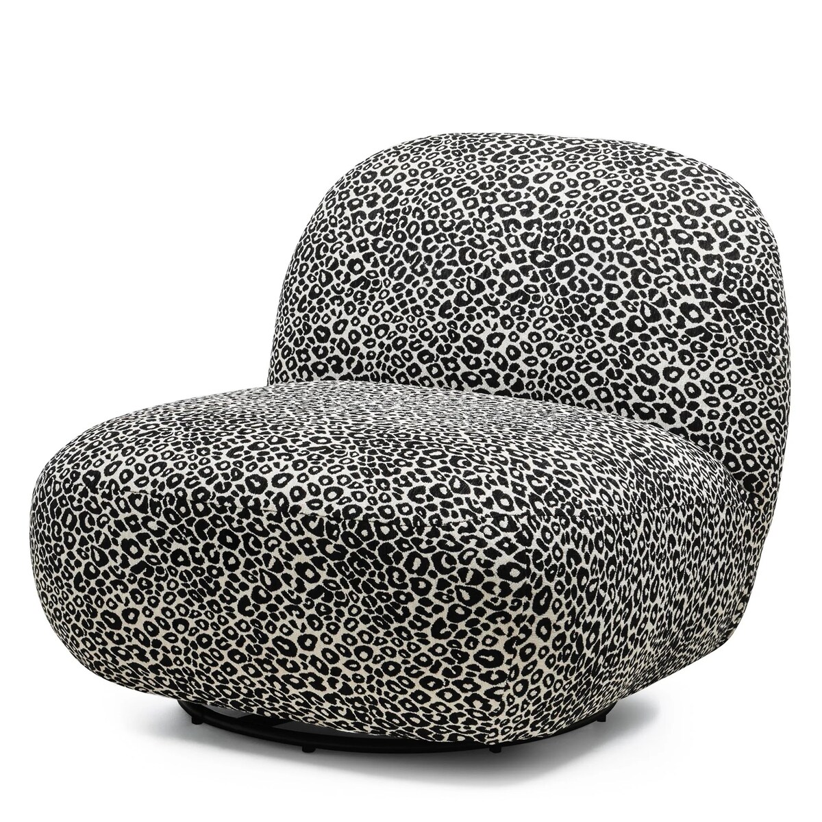 Fotel obrotowy 73x85x85 cm TENNO-2 biało-czarny żakard