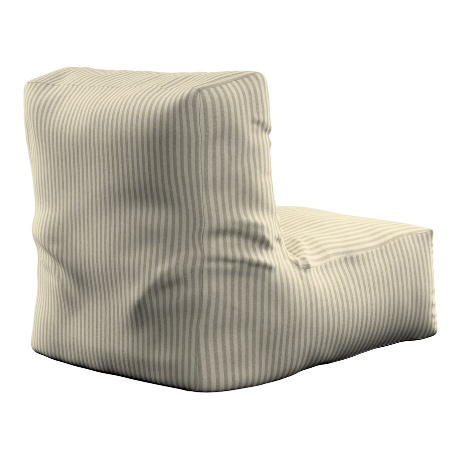 Pufa - fotel, beżowo-brązowe paski, 67 x 31 x 75 cm, Outdoor Oasis