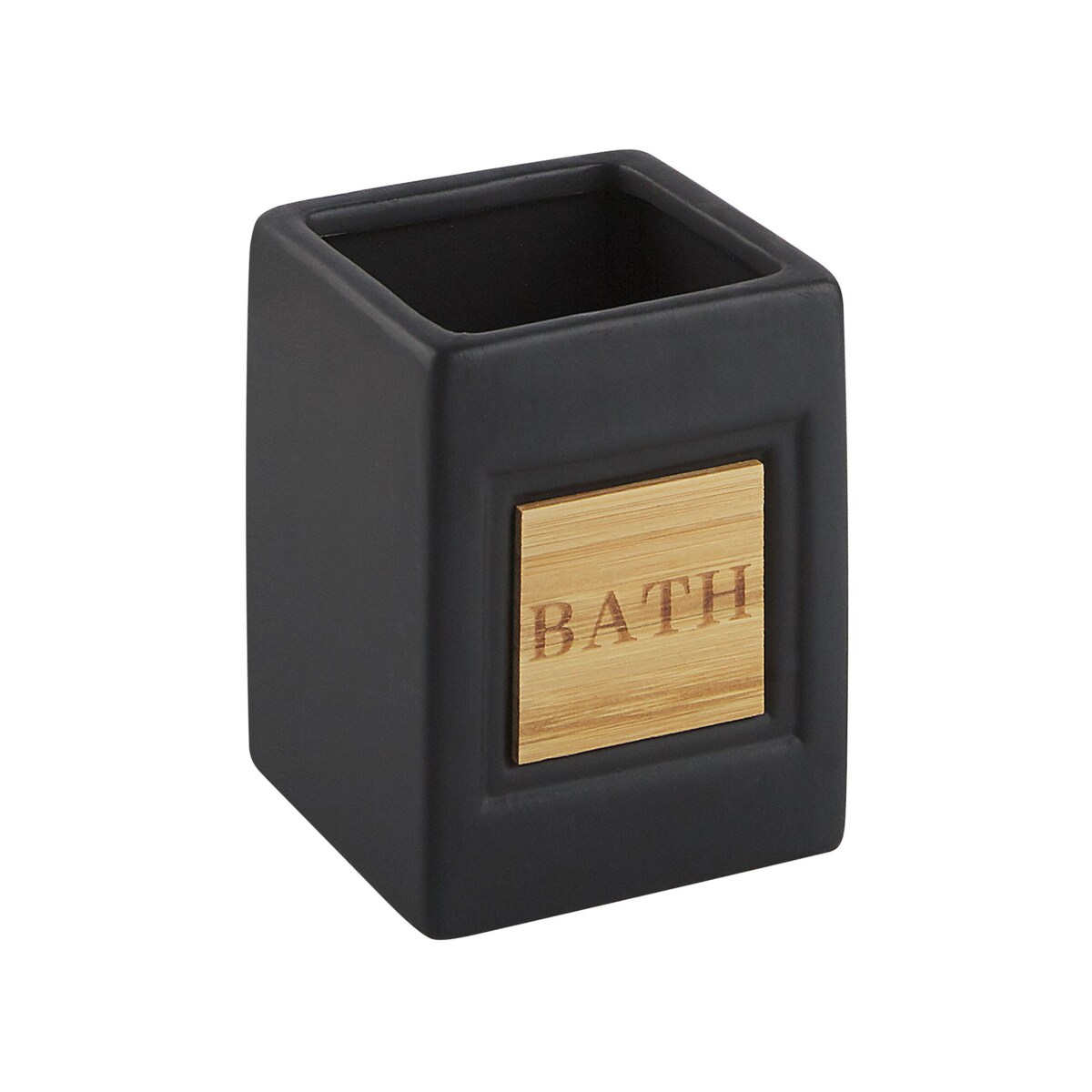 4-częściowy zestaw akcesoriów łazienkowych ceramiczny czarny KOUROU