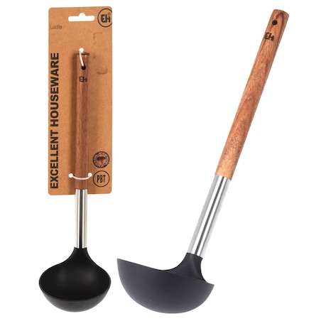 Łyżka Chochla Do Zup Sosów Gulaszu Drewno Akacjowe 31 Cm