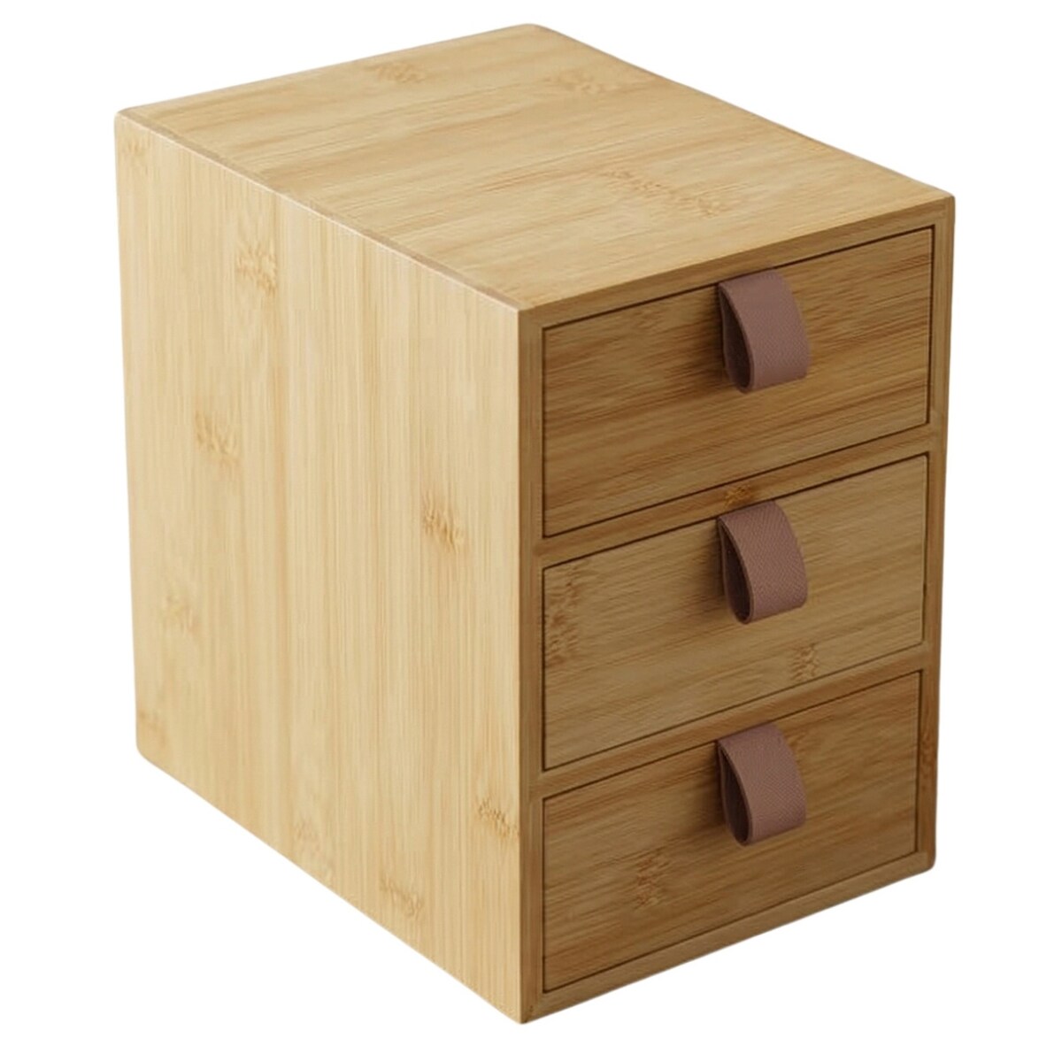 Organizer bambusowy z 3 szufladkami NILA, 21 cm