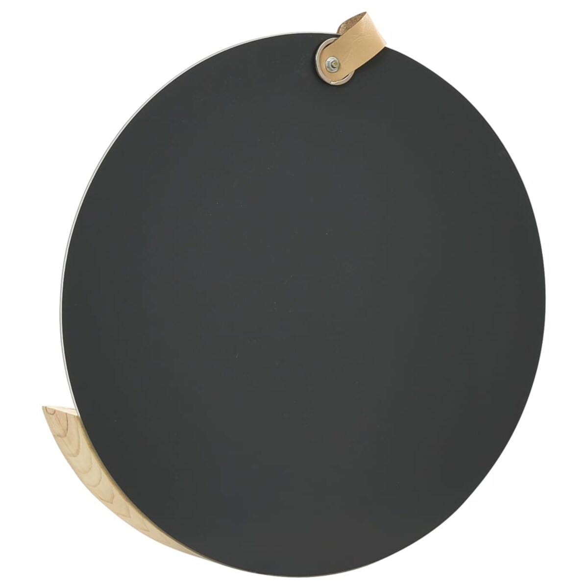 vidaXL Lustro ścienne z półką z litego drewna sosnowego, 35 cm