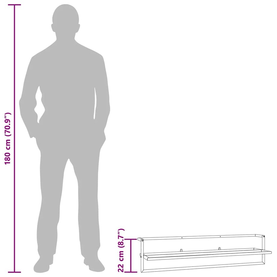 vidaXL Stojak na ręcznik, czarny, 95x25x22 cm, żelazny