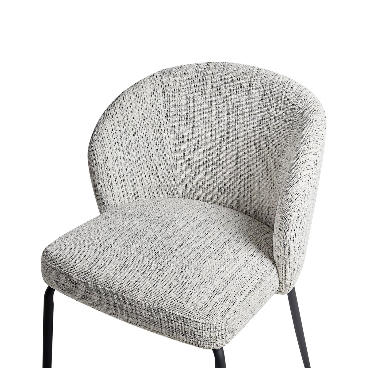 Krzesło do jadalni Zestaw 2 Tkanina Biały ZANA