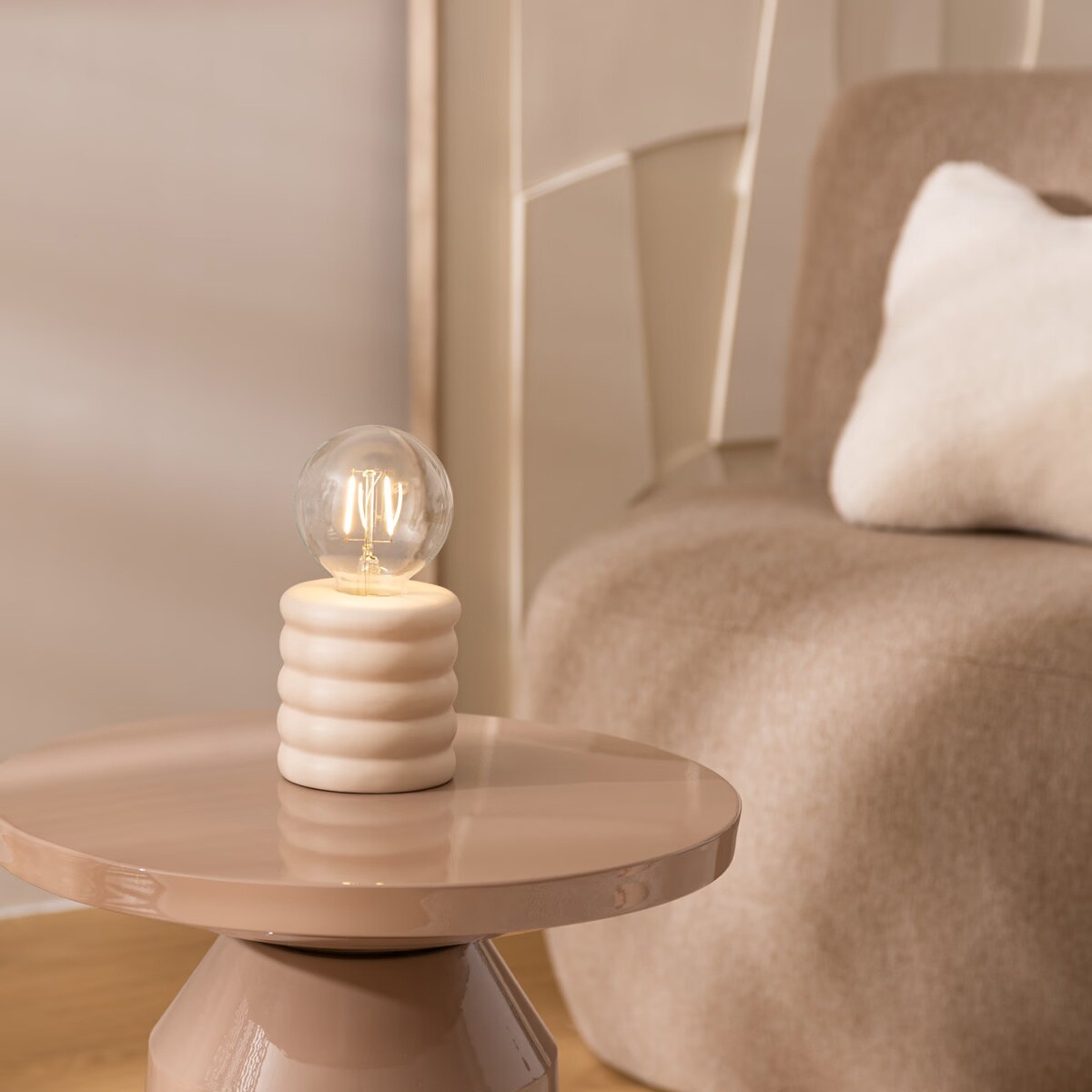 Lampa stołowa żarówka PERRY, Ø 9 cm