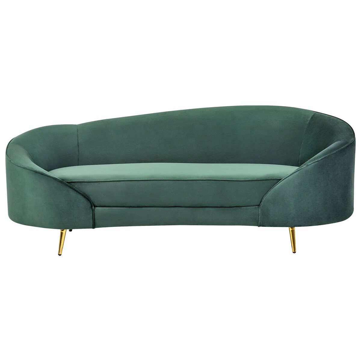 Sofa dla 2 osób SAVAR Welur Szmaragdowy