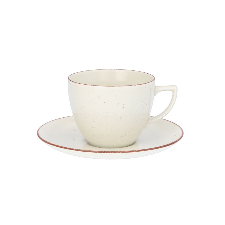 Zestaw filiżanek ze spodkami dla 6 osób 12 el. City Pustynny Piasek CT02