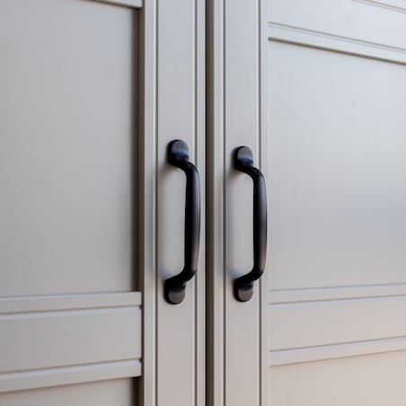 10x Uchwyt meblowy elegancki czarny 96 mm zestaw do mebli 10 szt