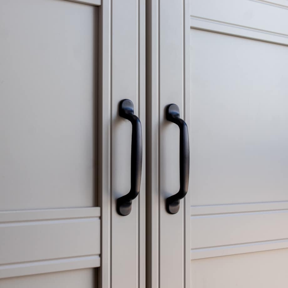 10x Uchwyt meblowy elegancki czarny 96 mm zestaw do mebli 10 szt