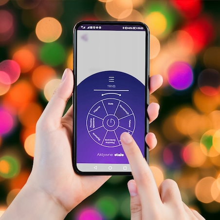 Kurtyna Led Całoroczna Sterowana Aplikacją Dekoracja Świetlna 400 Girlanda