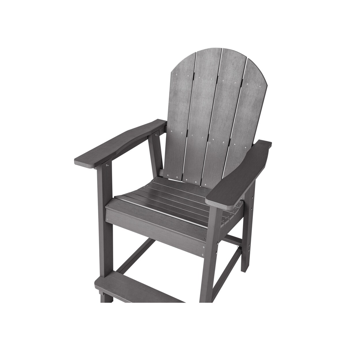 Zestaw mebli balkonowych Materiał syntetyczny Ciemnoszary ADIRONDACK